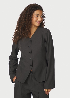 Toots structure bluse Dark Grey Neo Noir 